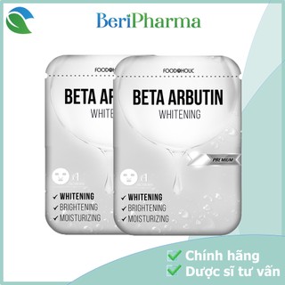 ✅ Foodaholic Combo 2 Mặt Nạ Dưỡng Trắng, Làm Đều Màu Da Beta Arbutin Whitening Mask 23Ml/ Miếng