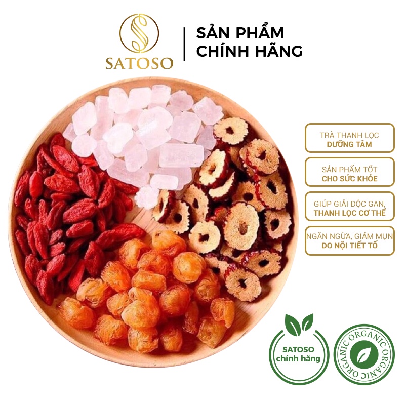 Trà thanh lọc dưỡng tâm thượng hạng SATOSO hỗ trợ tốt cho sức khỏe gói 10g SA148