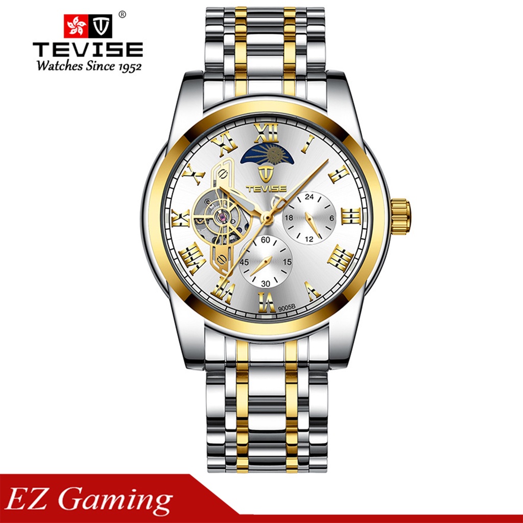 Đồng hồ cơ đeo tay nam TEVISE, đồng hồ automatic, lên cót tay, chống nước, lộ máy hiện đại trẻ trung, độ bền cao