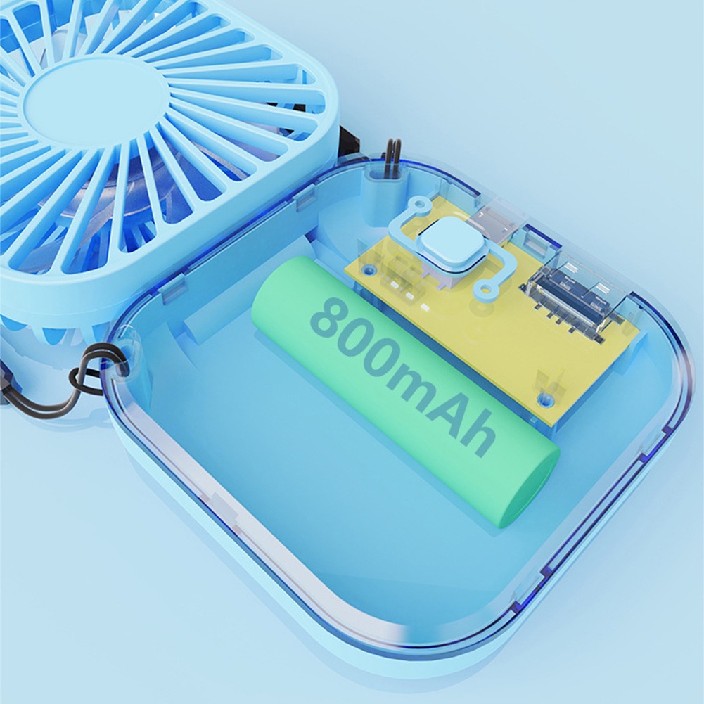 Quạt Gấp Để Bàn Sạc Im Lặng Treasure Mini Di Động Treo Cổ Quạt Gió royal1.vn