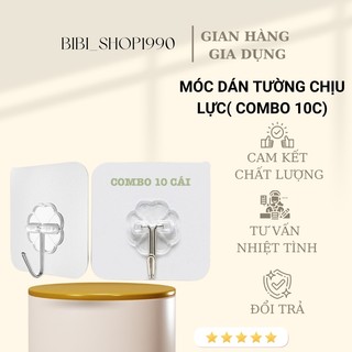 [COMBO 10 CHIẾC] Móc dán tường siêu dính trong suốt treo tường chắc chắn chịu lực - Móc treo tường siêu dính  (MT01)