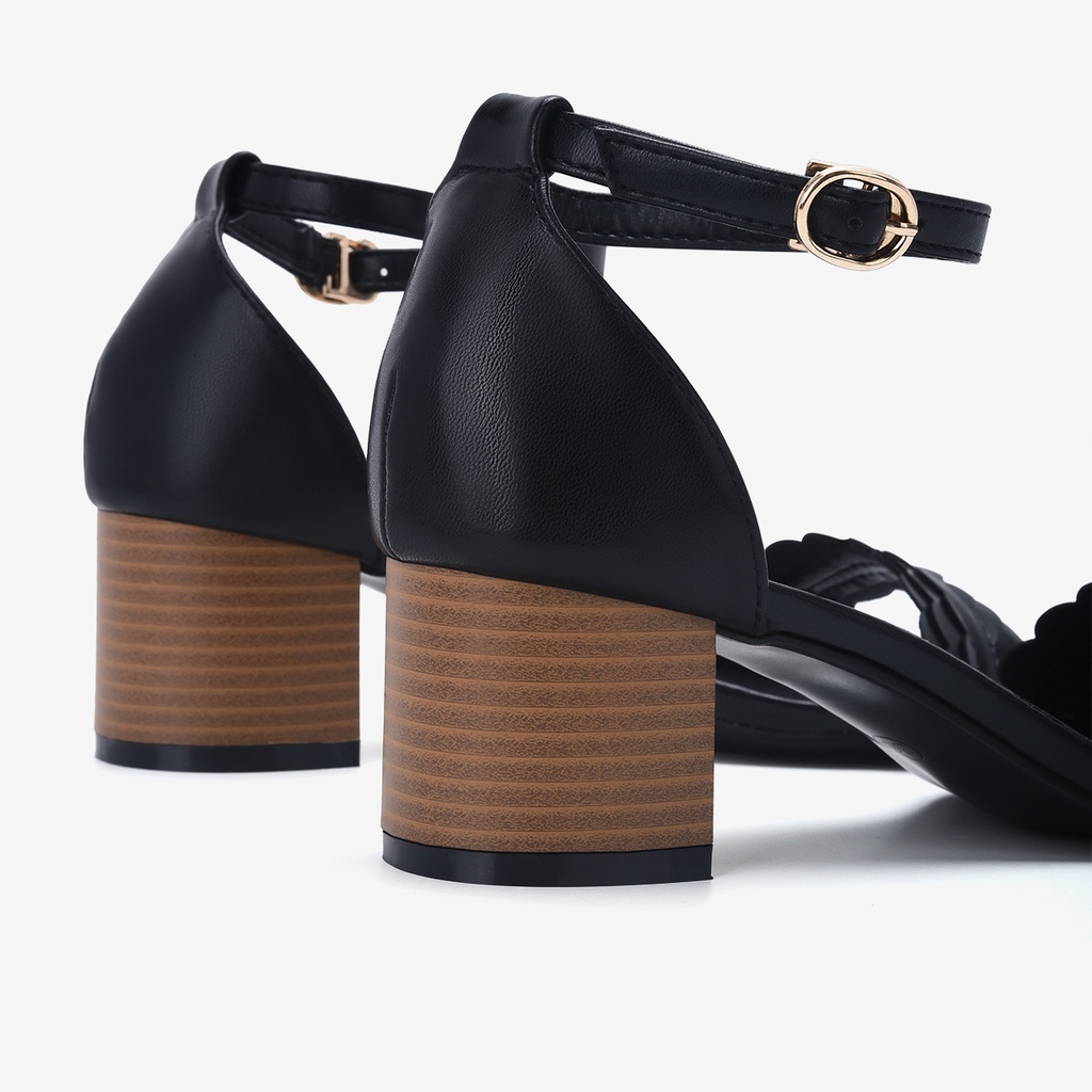 Giày sandal cao gót Zucia quai ngang thời trang đế trụ cao 5cm - SHLB3