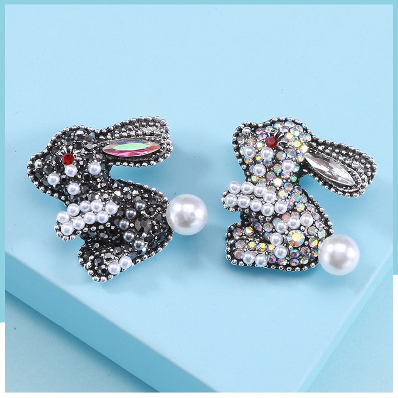 Trâm Cài Áo Hình Thỏ Đính Ngọc Trai Dễ Thương