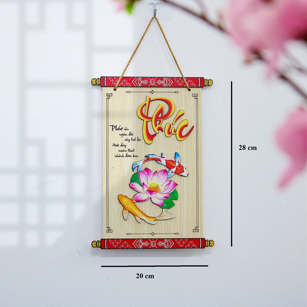 Bảng gỗ xinh xắn trang trí tết, bảng gỗ decor trang trí treo tường