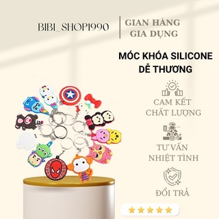 Móc khóa silicon nhiều hình dễ thương giao ngẫu nhiên