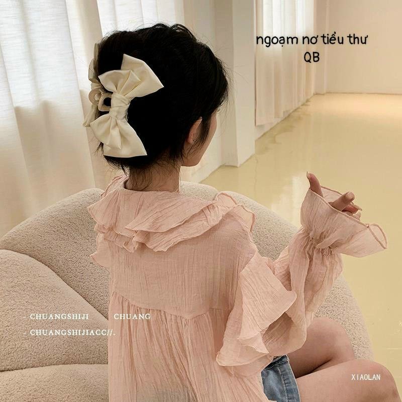 KẸP TÓC CÀNG CUA, CẶP TÓC CÀNG CUA GĂN NƠ TÔNG MÀU DỄ THƯƠNG PHONG CÁCH RETRO