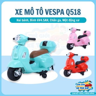 Xe mô tô cho bé vespa q518 mini