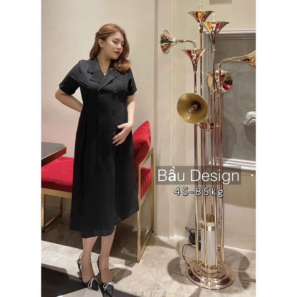Đầm Bầu Cổ Vest