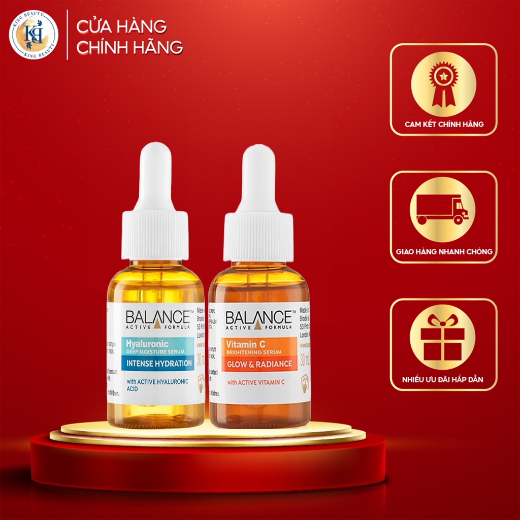 Combo Cấp Nước, Dưỡng Trắng Da Mờ Thâm Balance ( SR VitaminC Brightening 30ml, SR Balance Hyaluronic Deep Moisture 30ml)