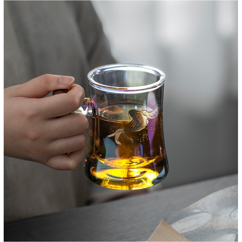 BÌNH, LY CỐC THỦY TINH HOÁN THỂ KIM NGÂN DÙNG PHA TRÀ CÓ LÕI LỌC VÀ NẮP ĐẬY (DUNG TÍCH 400 ml)