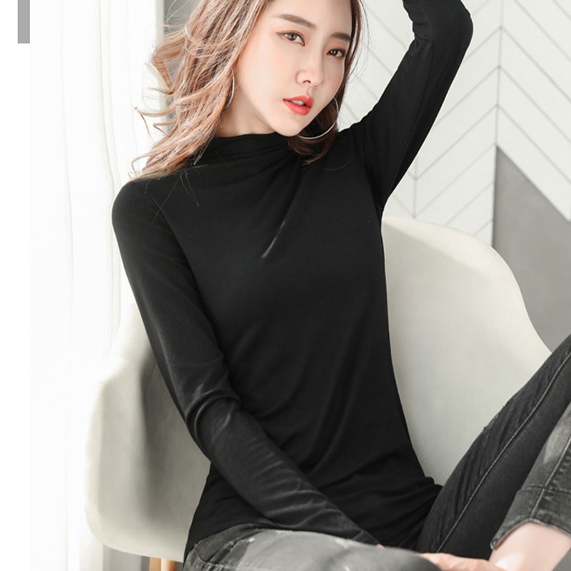 Aphrod Áo Thun Nữ Ngắn Tay Cổ Tròn Màu Trơn Thời Trang