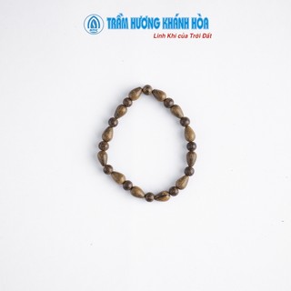 Vòng trầm hương may mắn atc 75595 hạt giọt nước