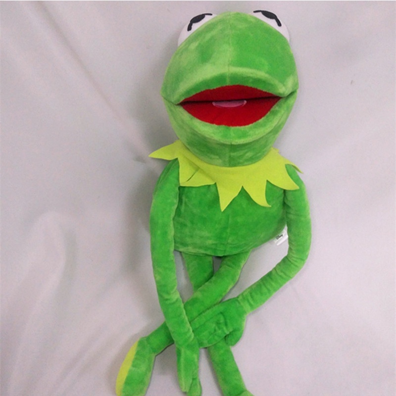 Lớn Mới 60cm Toàn Thân Kermit Ếch Tay Con Rối Mềm Mại Sang Trọng Đồ Chơi Quà Giáng Tặng Trẻ Em