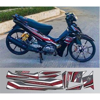 Tem rời sirius y11zr đỏ đen màng bóng chất liệu mccal