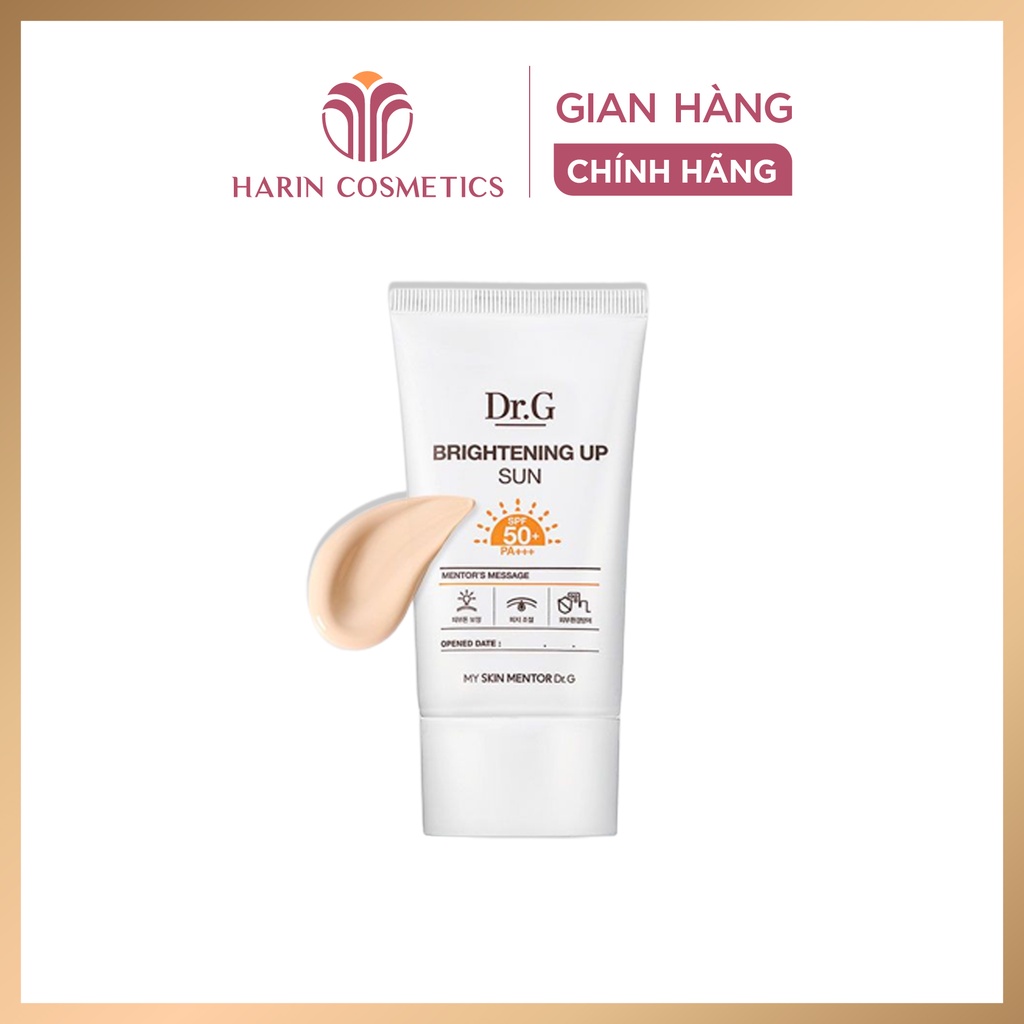 Sample kem chống nắng nâng tông Dr.G Brightening Up Sun+ SPF50+ PA+++ mẫu dùng thử bảo vệ làm trắng da Harin Cosmetics