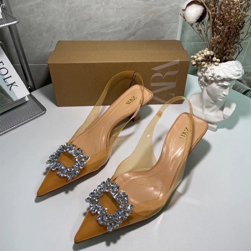 Giày ZR Mica đính đá vuông NMINE STORE hàng FULLBOX Kèm Ảnh Thật