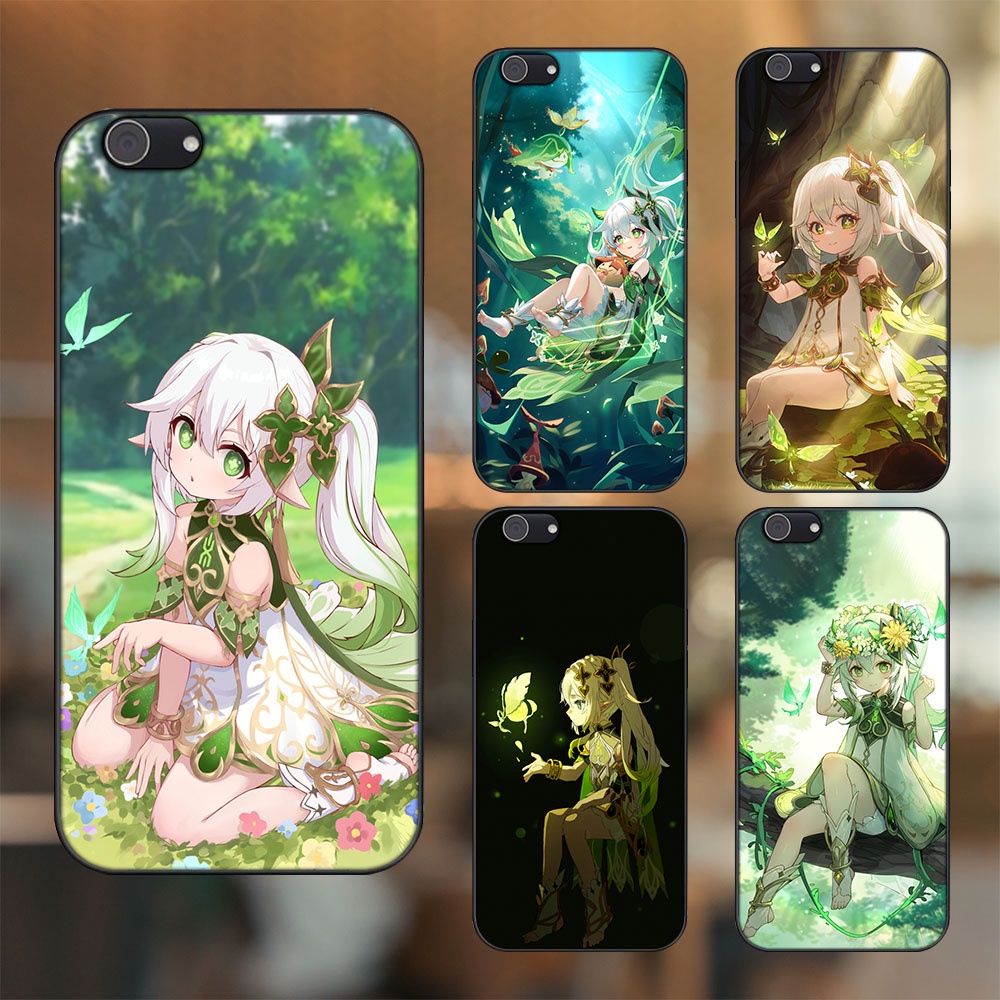 Ốp lưng Vivo Y53, Y69, Y71, Y81, Y83 viền đen in hình Nahida Genshin Impact