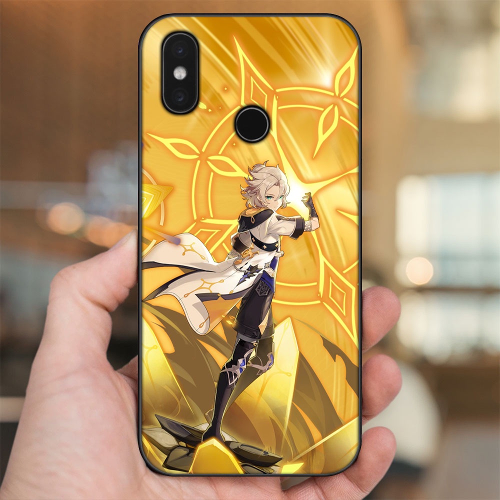 Ốp lưng Xiaomi Mi 8, Mi 8 SE viền đen in hình Albedo Genshin Impact