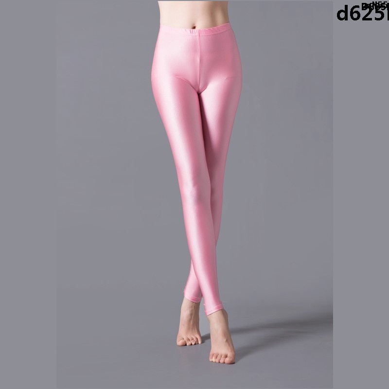 Điểm lớn?Quần Legging Dài 7 Tấc Vải Lụa Bóng Mỏng Ôm Dáng Màu Dạ Quang Thời Trang Tập Yoga Cho Nữ