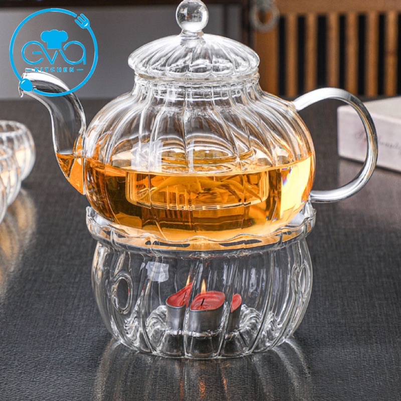 Đế Nến / Đế Để Nến Thuỷ Tinh Sọc Stripe Heating Base Dùng Đun Nóng Và Giữ Nhiệt Bình Trà