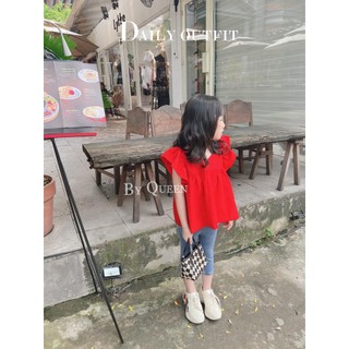 Áo kiểu đỏ xinh Q.B Studio