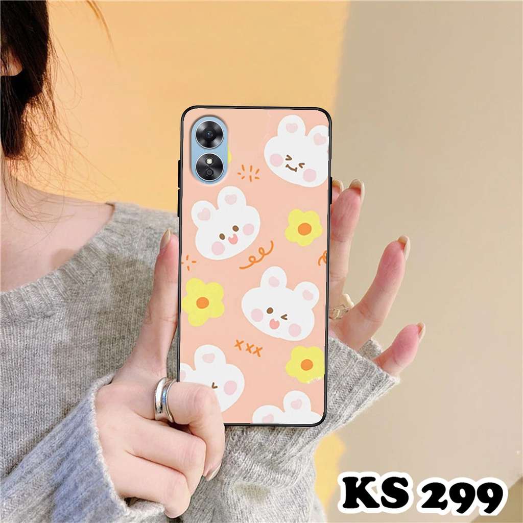 Ốp lưng Oppo A17 - A17k in hình Gấu&amp;Thỏ - Chất liệu TPU cao cấp