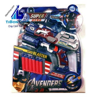 (Tặng 10 que xốp) Đồ Chơi Sung Nerf Cao Cấp Bắn Đan Xốp
