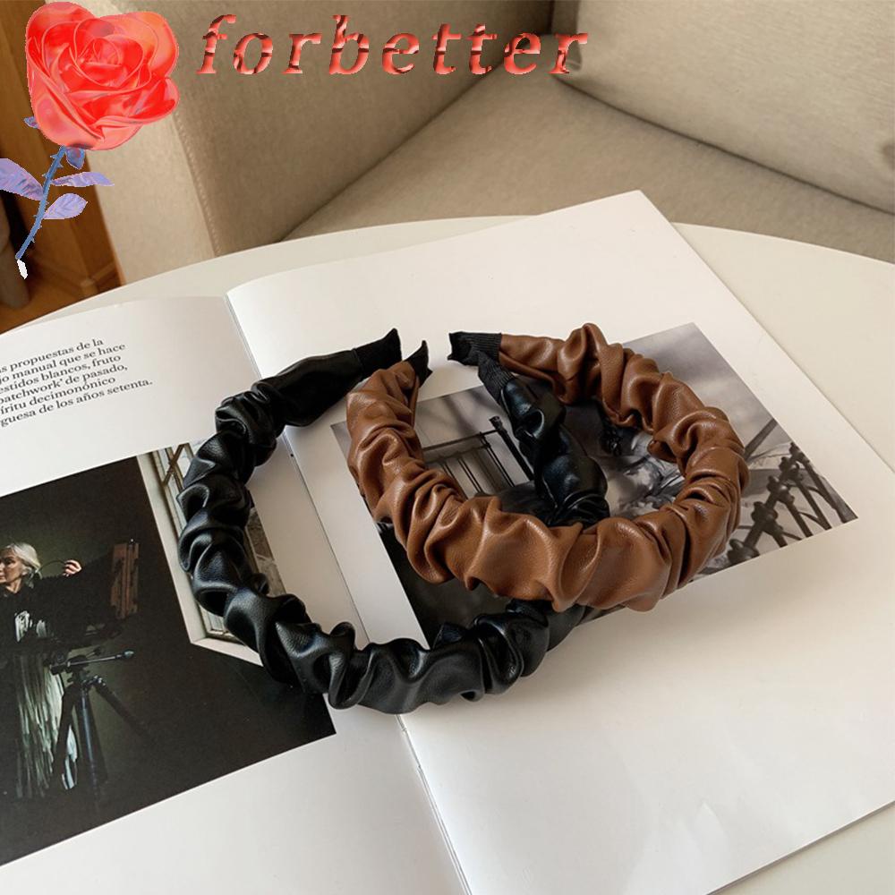 Cài tóc da giả vintage thời trang tùy chọn màu sắc dành cho nữ