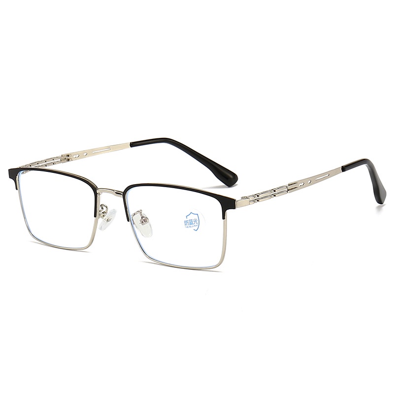 [+100°~+400°Kính Đọc Sách Nửa Gọng Kim Loại Chống Ánh Sáng Xanh Thoải Mái Thời Trang Cho Nam Và Nữ