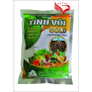 Tinh vôi gold 1kg - rửa chua, hạ phèn, nâng độ ph - ức chế nấm bệnh trong đất, giúp ra rễ mạnh, rễ nhiều