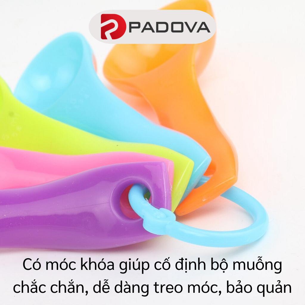 Bộ 5 Thìa Muỗng Đong Đo Định Lượng Bột, Gia Vị Làm Bánh Bằng Nhựa PADOVA 9599