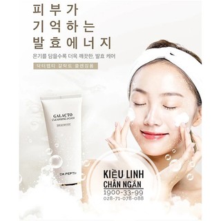 Sữa rửa mặt tạo bọt dr.pepti galacto cleansing foam 100ml