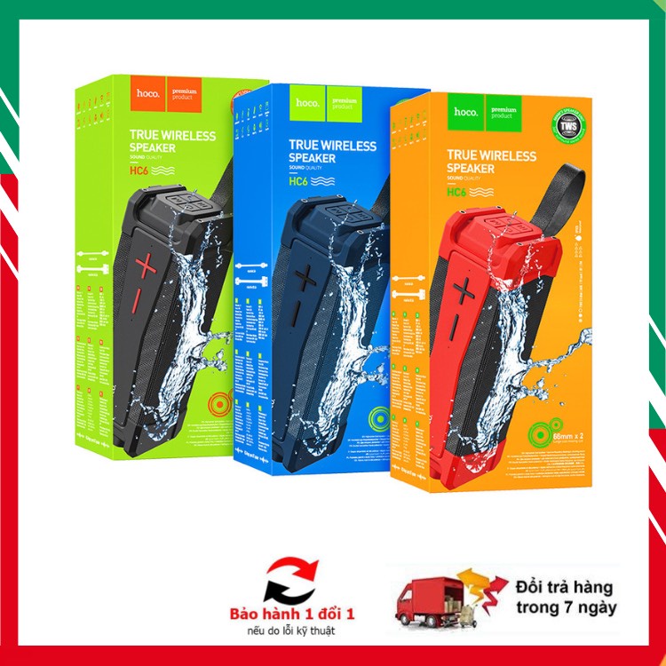 🚀CHÍNH HÃNG🚀Loa Bluetooth HOCO HC-6🚀Full Đèn Led-Âm Thanh Tuyệt Đỉnh-Chip JL-Pin 1800Mah-Bảo Hành Chính Hãng Hoco