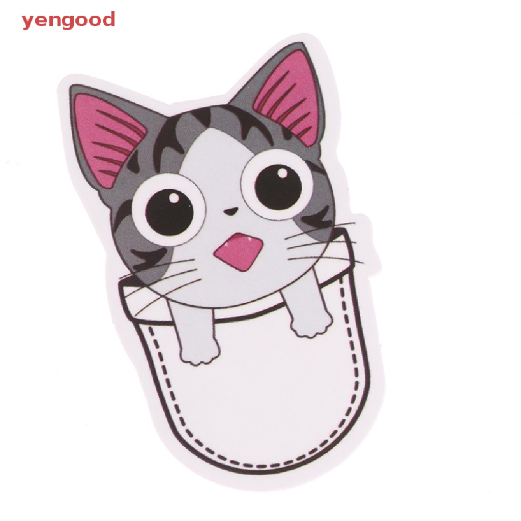 Set 50 Miếng Dán Hình Mèo Hoạt Hình Dễ Thương Trang Trí Laptop / Điện Thoại / Ván Trượt / Xe Hơi