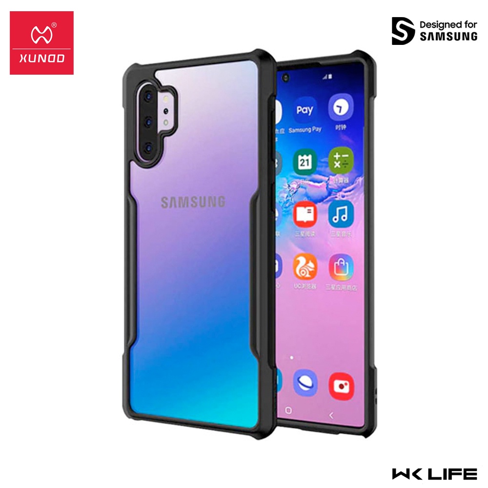 Ốp Samsung Note 10 Plus XUNDD Viền Cao Su Chống Sốc Chuẩn 2M Lưng Trong Suốt