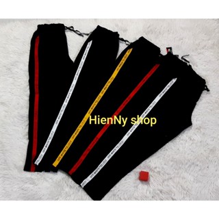 Quần Jogger nam nữ thể thao, quần ống suông chạy dây 2 bên sườn chất dày dặn không bai không xù ( combo 3 cái 1xxk)