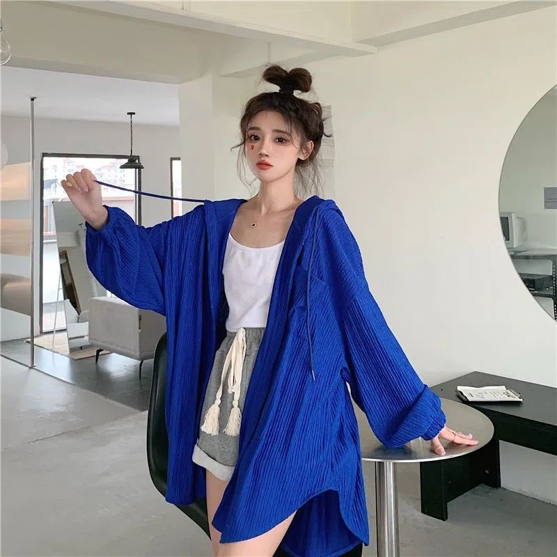 Áo Khoác Chống Nắng Dáng Rộng Phong Cách Hàn Quốc Thời Trang Xuân Hè Mới Cho Nữ