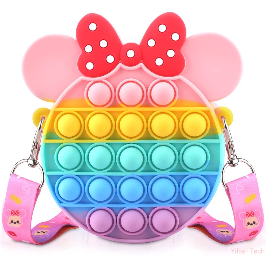 Túi Đeo Chéo Vai Hình Chuột Mickey / Minnie Dễ Thương Cho Bé Gái