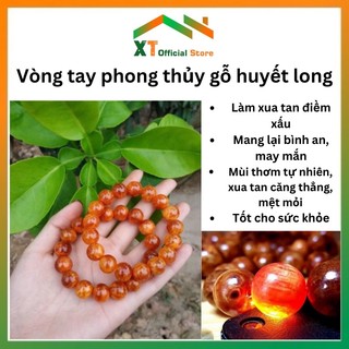 Vòng tay gỗ huyết Long, vòng tay huyết rồng phong thủy, vòng trang sức đem lại may mắn cho người đeo