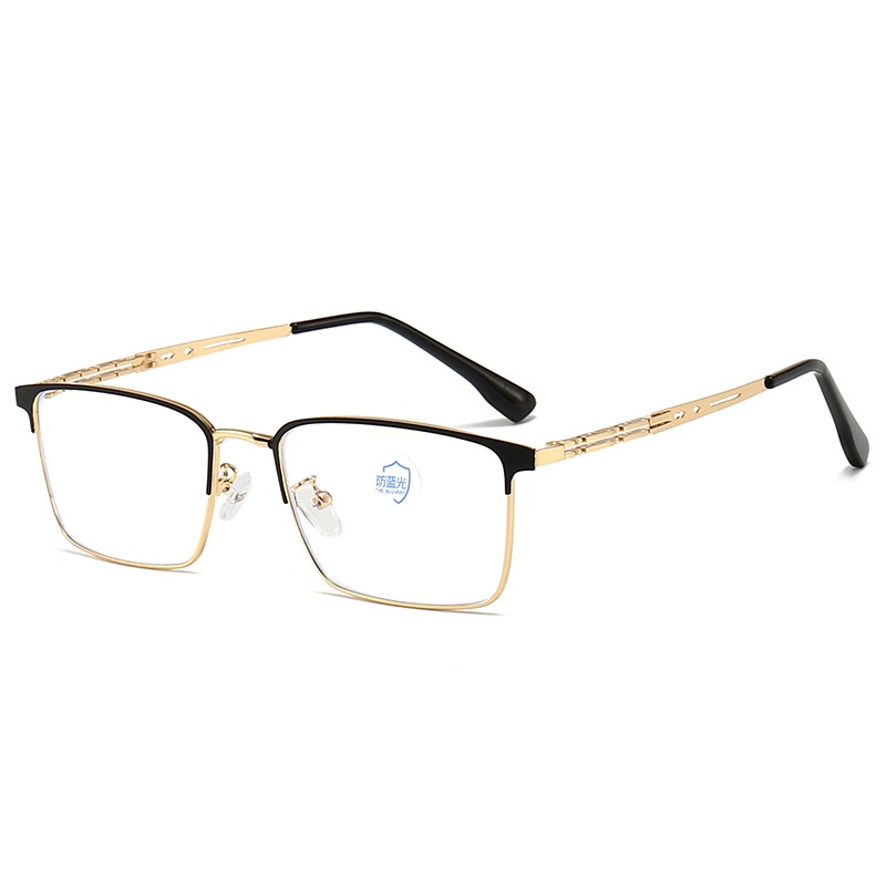 [+100°~+400°Kính Đọc Sách Nửa Gọng Kim Loại Chống Ánh Sáng Xanh Thoải Mái Thời Trang Cho Nam Và Nữ