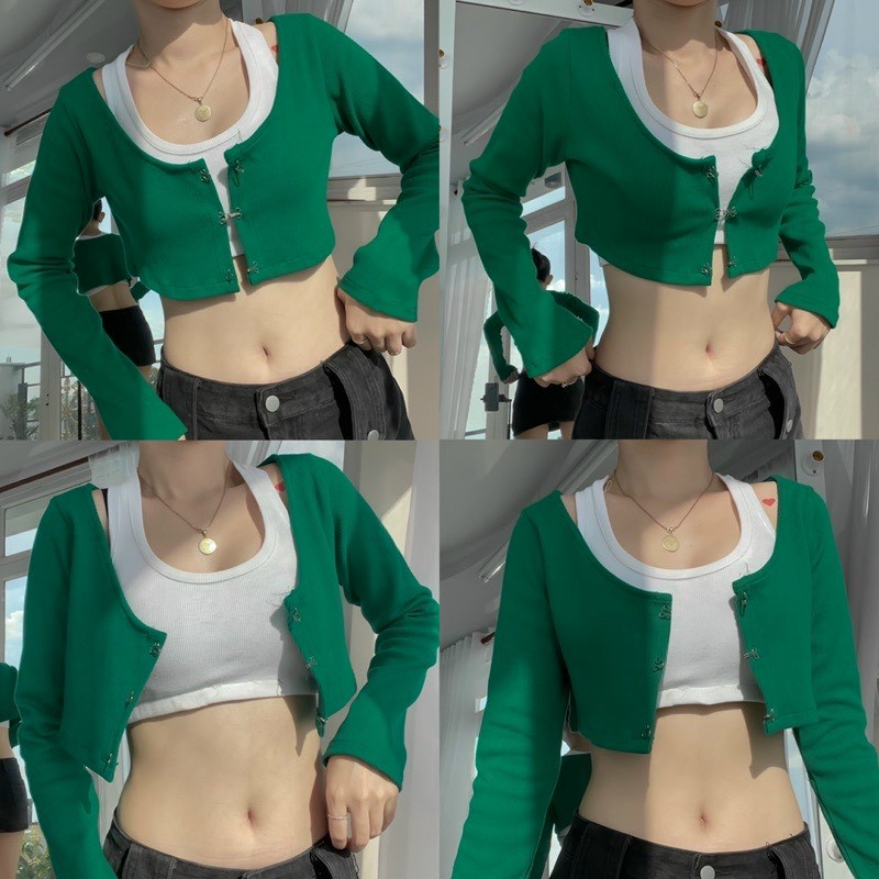CÓ SẴN Set croptop/ tanktop + cardigan hở vai siêu xinh[B&M SHOP BIGSIZE 60KG 90KG]