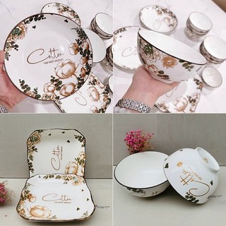 Chén sứ, tô sứ, dĩa sứ - chén tô dĩa sứ đẹp