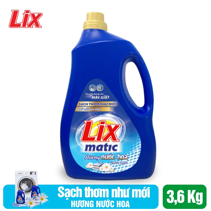 Nước giặt LIX matic hương nước hoa 3.6kg NGM40 - Dùng cho máy giặt cửa trước