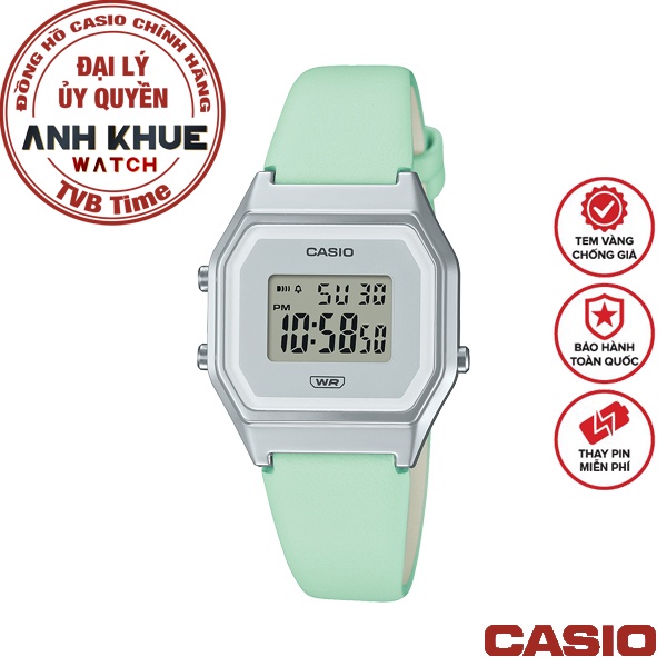 Đồng hồ nữ dây da Casio chính hãng Anh Khuê LA680WEL-3DF (28mm)