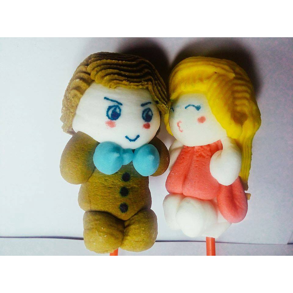 Kẹo que Hạnh Phúc, Quà tặng Handmade, kẹo theo mẫu, thủ công, nghệ thuật hình Chibi dễ thương, Couple, cặp đôi