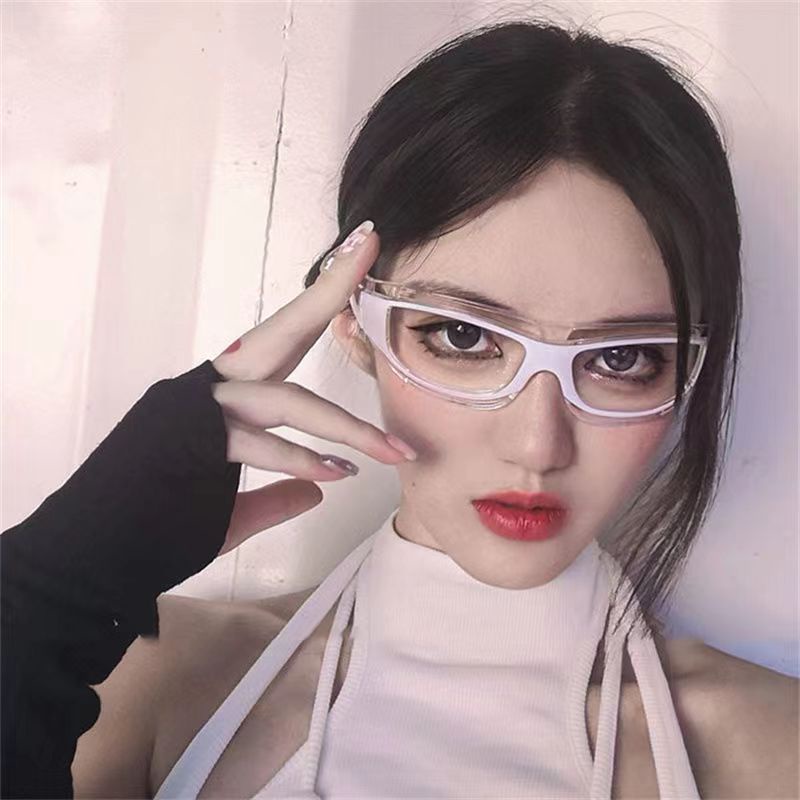 [Hàng Có Sẵn] Kính Mát Hình Chữ Nhật Phong Cách Steampunk Tương Lai Y2K Chống Nắng Ngoài Trời Cho Nam Và Nữ