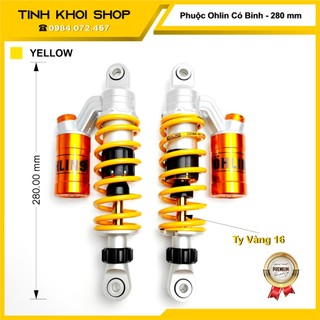 Phuộc ohlins bình dầu 280mm gắn sirius, wave đời đầu, dream lùn