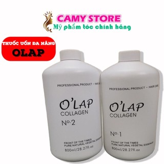 Thuốc uốn tóc đa năng Olap Collgen 800ml x 2 - Thuốc uốn tóc lạnh, nóng