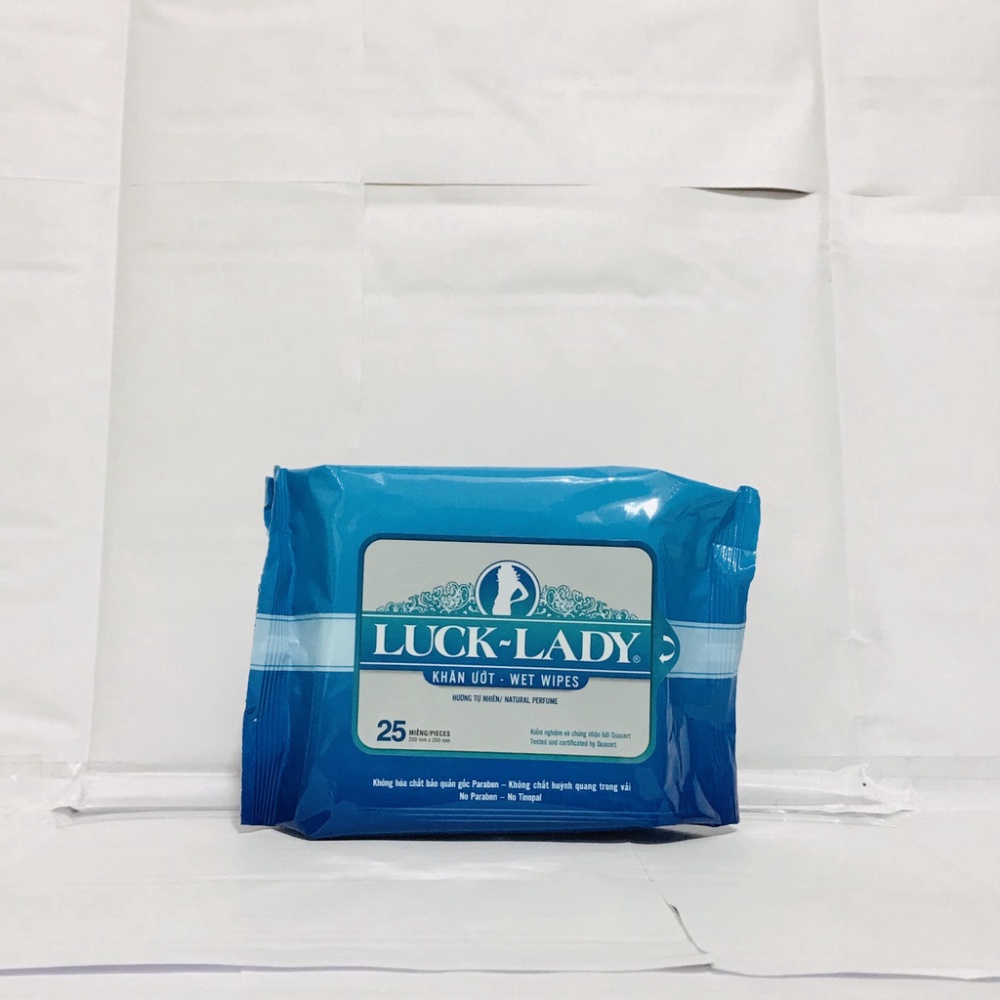 Khăn ướt cho da nhạy cảm Luck Lady 25 tờ