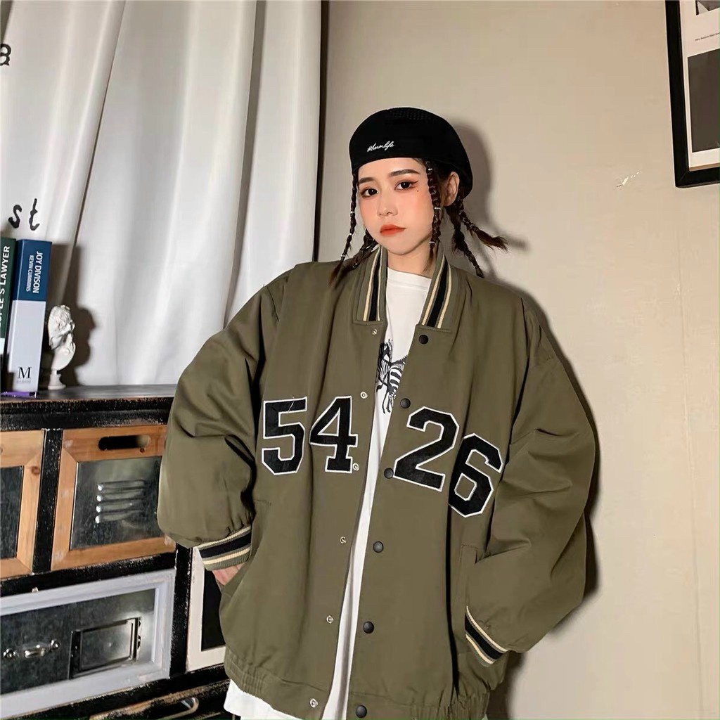 (Sale FreeShip) Aó khoát bomber dù 2 lớp,áo from rộng nút bấm phong cách hàn thời trang cho các bạn trẻ